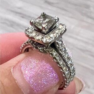 Neil Lane 2+ Ct Wedding Set Soldered Size 4.5